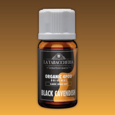 BLACK CAVENDISH ORGANIC 4POD SINGLE LEAF AROMA 10ML LA TABACCHERIA