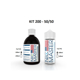 NIC MASTERKIT 200(100 ML VG FLACONE 250ML+100 ML PG CHUBBY 120ML)